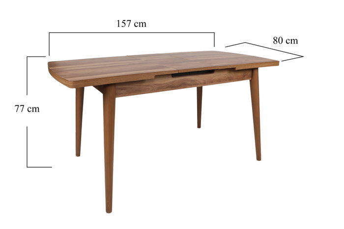 Hanah Home Inci 1141 Mesa de comedor extensible Nogal Hanah Home Inci 1141 Mesa de comedor extensible Nogal
